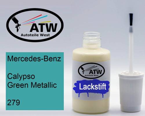 Mercedes-Benz, Calypso Green Metallic, 279: 20ml Lackstift, von ATW Autoteile West.